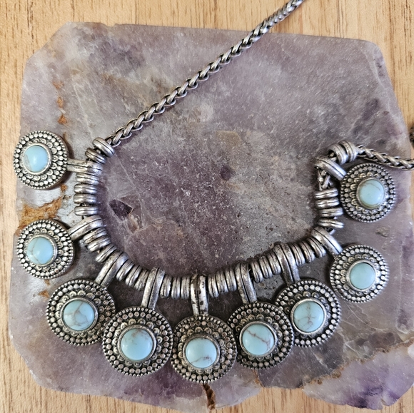 Lucky Brand Turquoise Statement Necklace - Picture 1 of 1